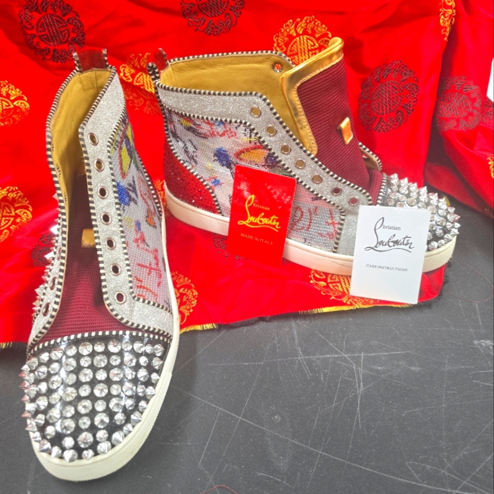 christian louboutin no limit F18 Spiked Hightops